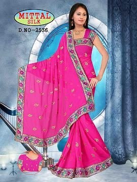 Manufacturers Exporters and Wholesale Suppliers of Embroidery Sarees Surat Gujarat